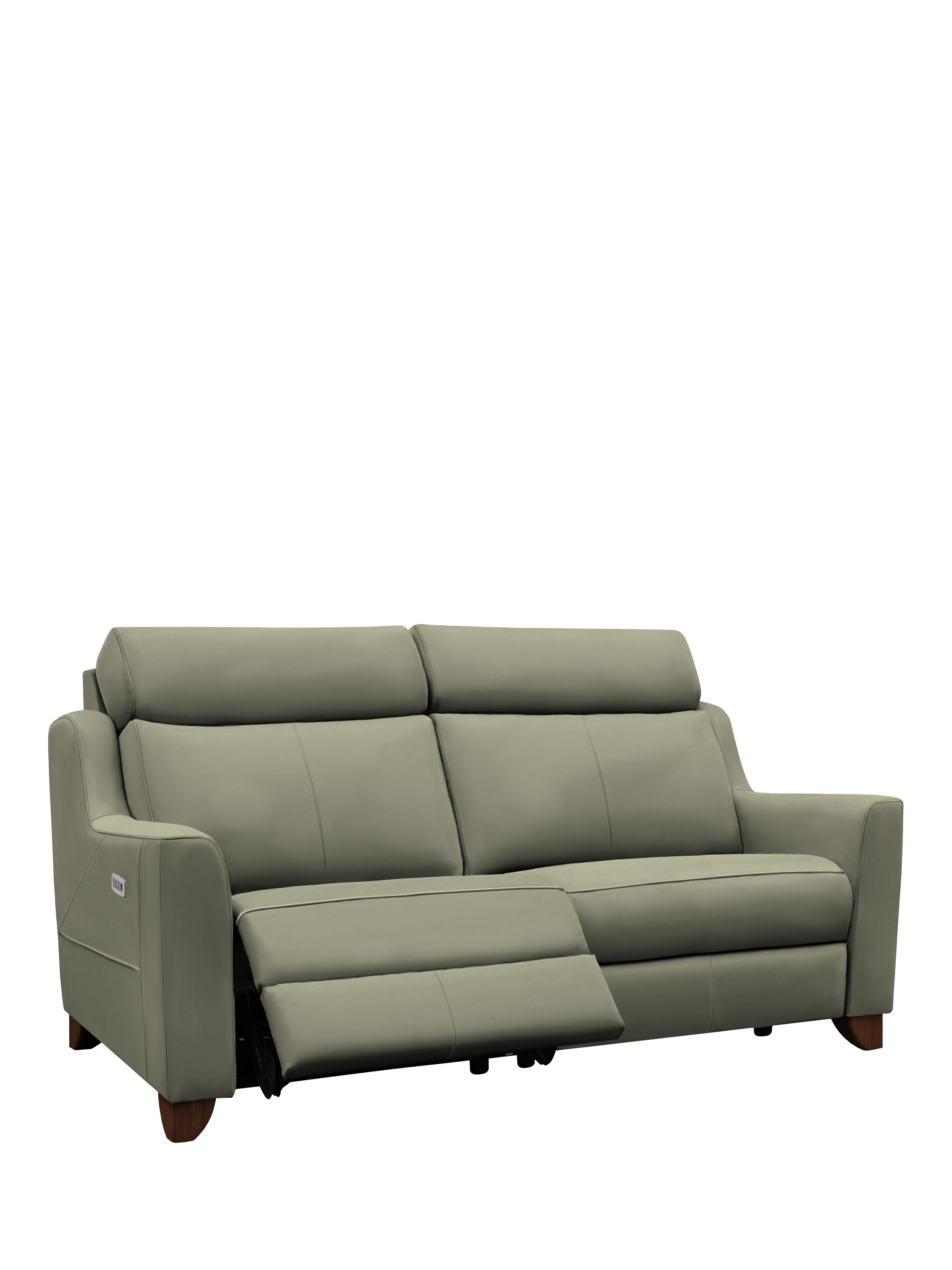 Bodella Range, Parker Knoll Bodella Large 2 Seater Leather Power Recliner Sofa, Madri Olive