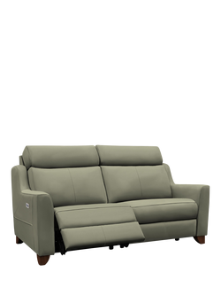 Parker Knoll Bodella Large 2 Seater Leather Power Recliner Sofa, Madri Olive
