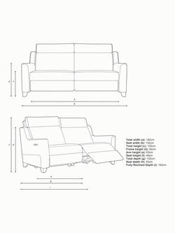 Parker Knoll Bodella Large 2 Seater Power Recliner Sofa - view 2, Contour Sunset