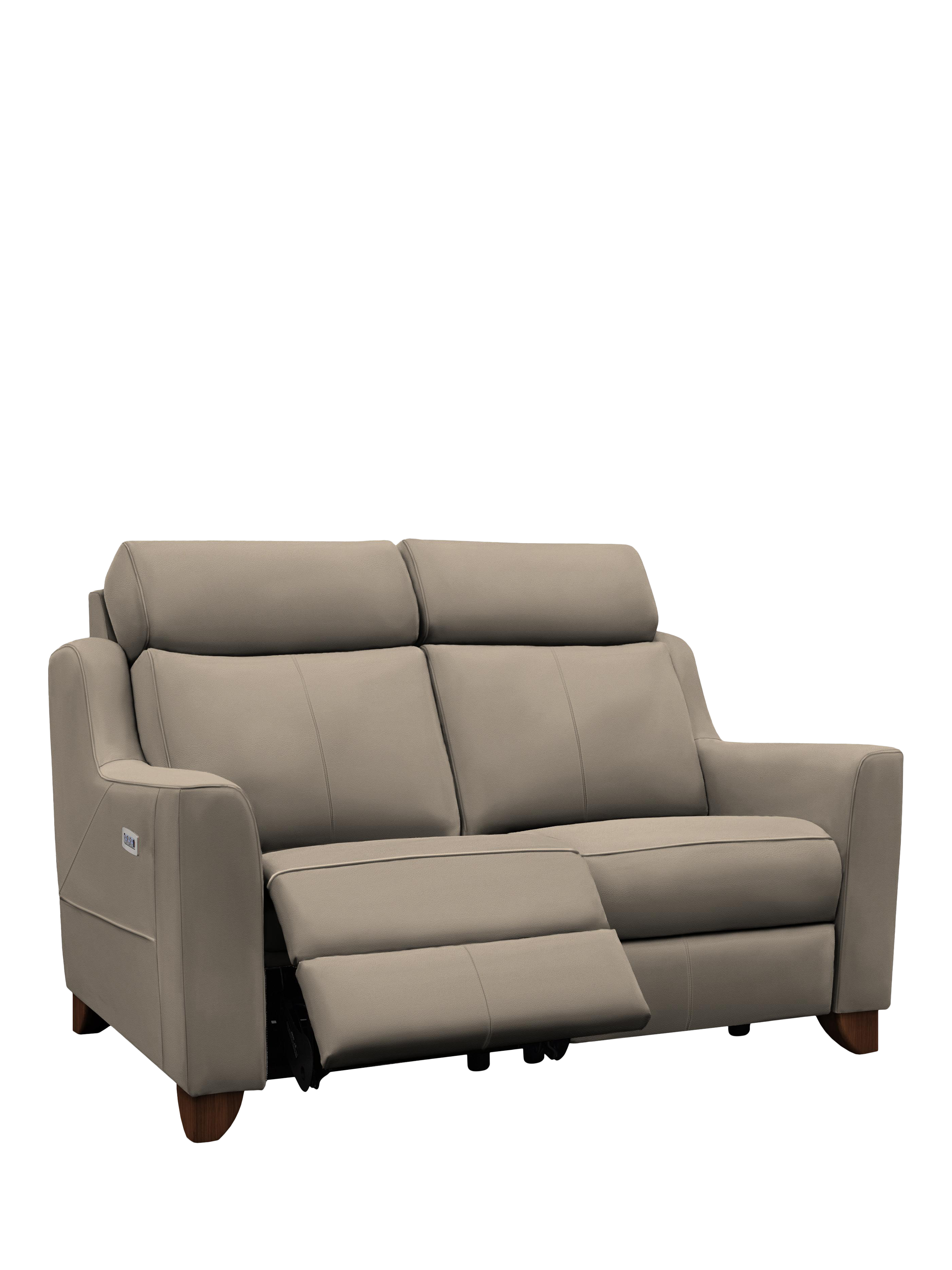 Bodella Range, Parker Knoll Bodella Medium 2 Seater Leather Power Recliner Sofa, Madri Mushroom