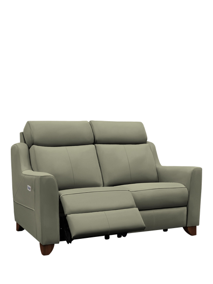 Parker Knoll Bodella Medium 2 Seater Leather Power Recliner Sofa, Madri Olive
