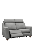 Parker Knoll Bodella Medium 2 Seater Leather Power Recliner Sofa, Madri Steel