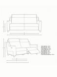 Parker Knoll Bodella Large 2 Seater Leather Static Recliner Sofa