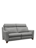 Parker Knoll Bodella Large 2 Seater Leather Static Recliner Sofa, Madri Steel