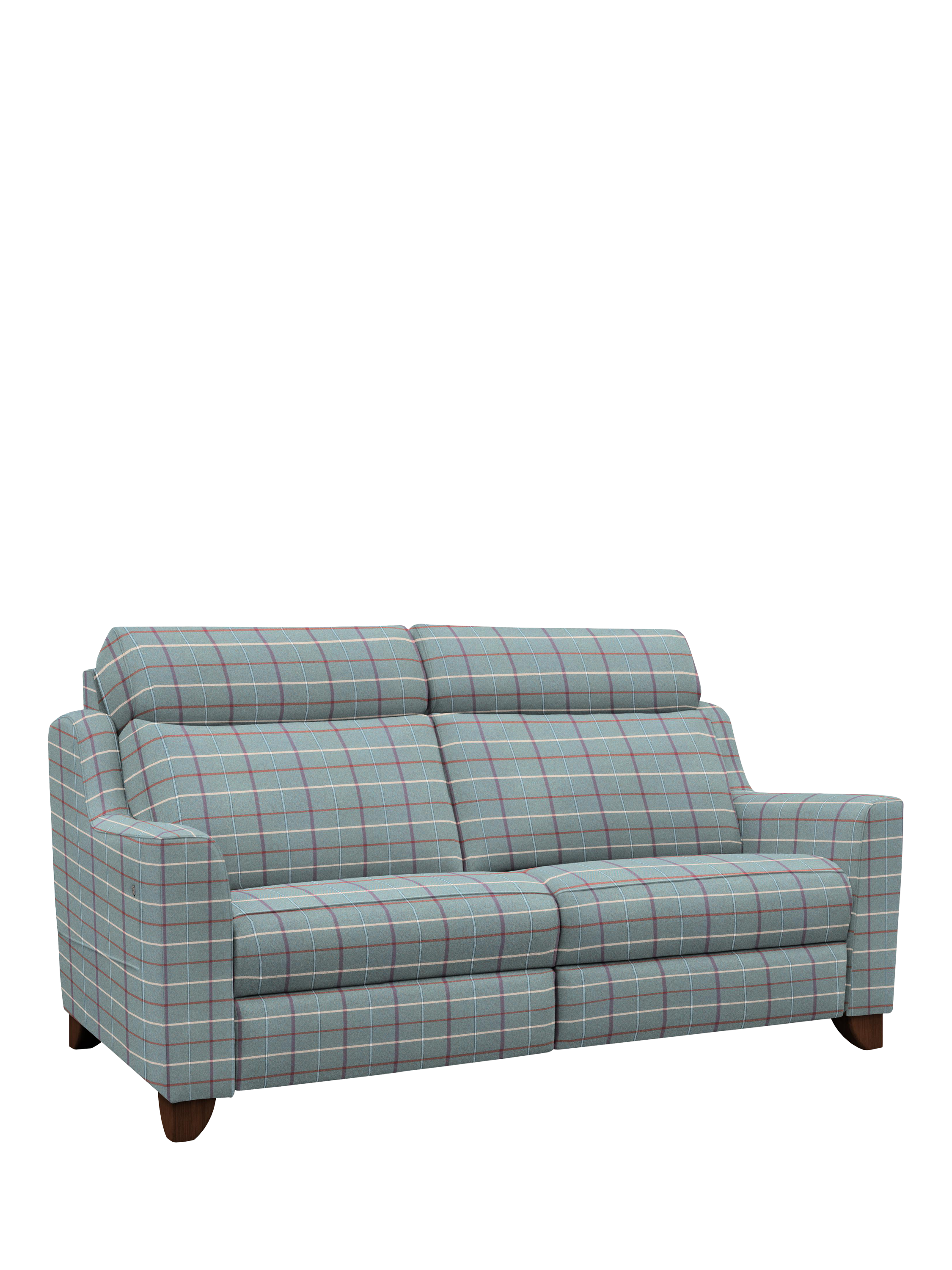 Bodella Range, Parker Knoll Bodella Large 2 Seater Static Recliner Sofa, Berwick Check Teal