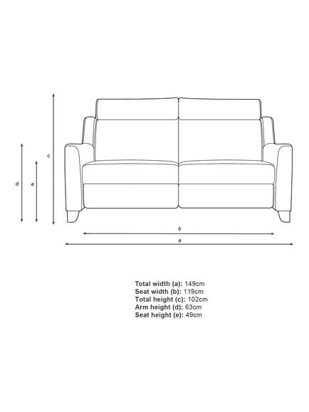 Parker Knoll Bodella Medium 2 Seater Leather Sofa - view 2, Dallas Dark Brown