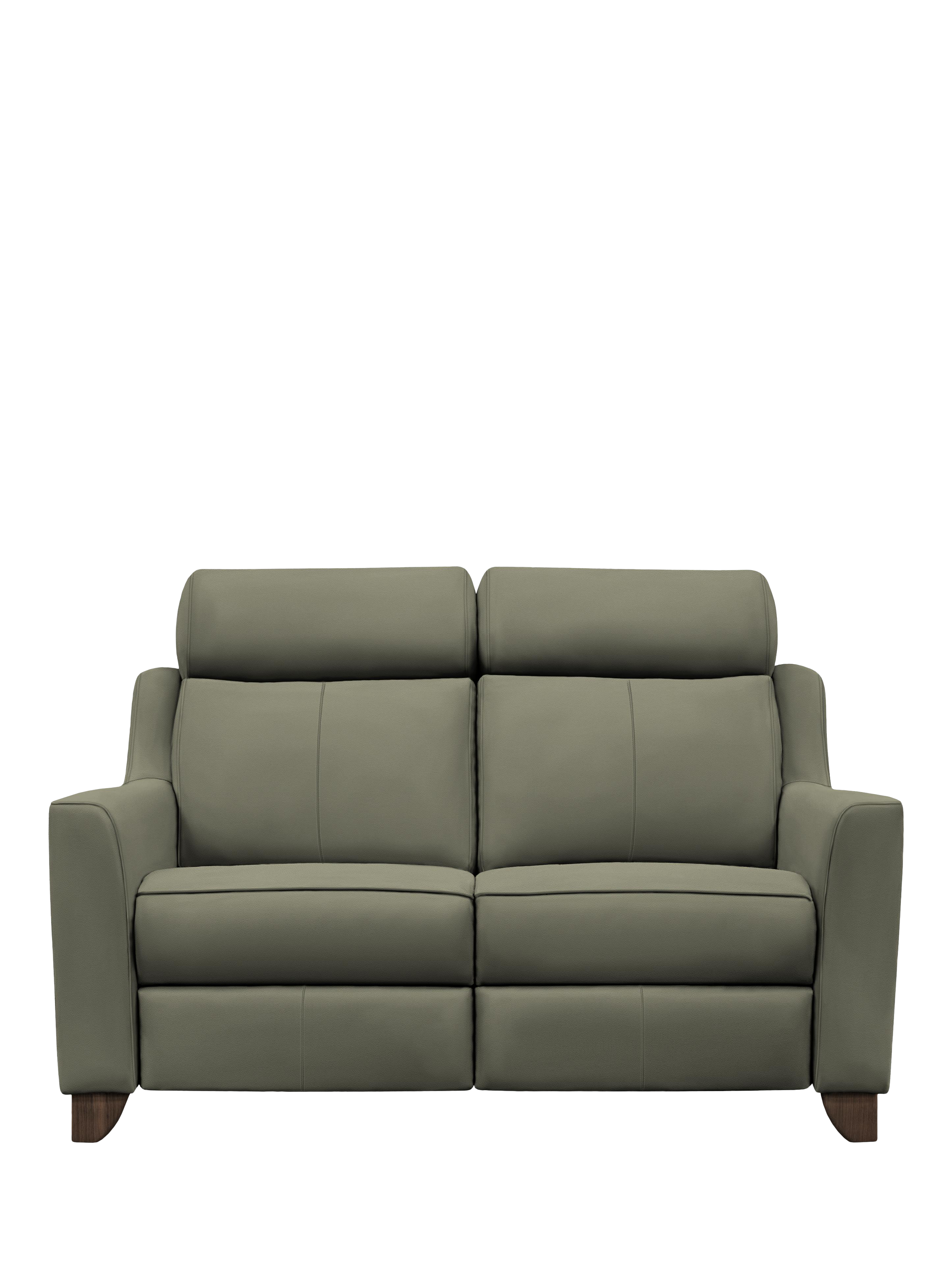 Bodella Range, Parker Knoll Bodella Medium 2 Seater Leather Static Recliner Sofa, Madri Olive