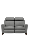 Parker Knoll Bodella Medium 2 Seater Leather Static Recliner Sofa, Madri Steel