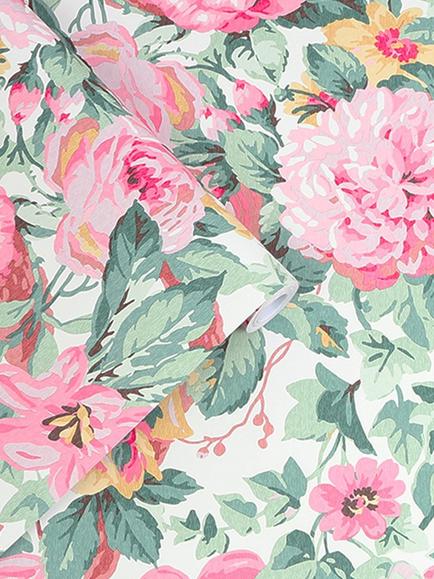 Laura Ashley Aveline Wallpaper, Rose - view 2, Rose