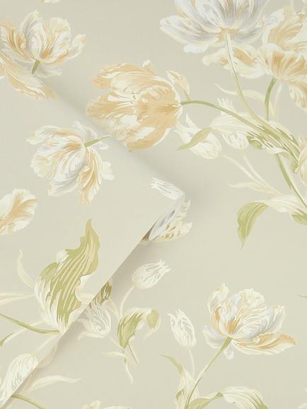 Laura Ashley Gosford Meadow Wallpaper - view 2, Sage Green