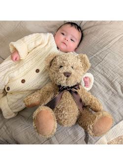 Bumbles & Boo Teddy's 1st Birthday Hug Gift Hamper with Personalised Card - view 2, Brown & White