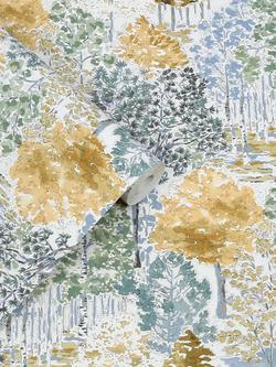 Laura Ashley Bernwood Wallpaper, Ochre Yellow - view 2, Ochre Yellow