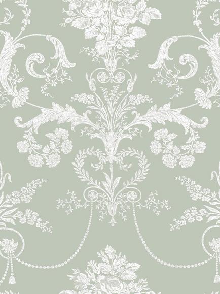 Laura Ashley Josette Wallpaper, Sage Green, Sage Green