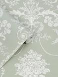 Laura Ashley Josette Wallpaper, Sage Green