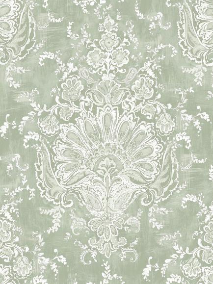 Laura Ashley Maddox Wallpaper, Sage, Sage