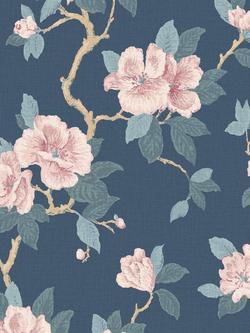Laura Ashley Maya Wallpaper, Dusky Seaspray