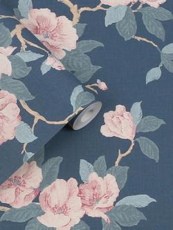 Laura Ashley Maya Wallpaper - view 2, Dusky Seaspray