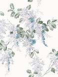 Laura Ashley Mirabelle Wallpaper, Pale Seaspray