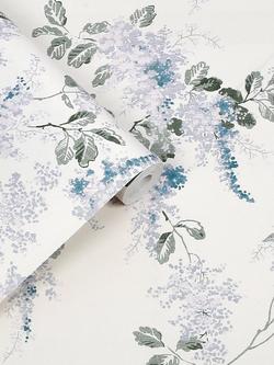 Laura Ashley Mirabelle Wallpaper, Pale Seaspray - view 2, Pale Seaspray