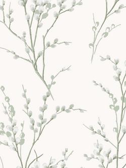 Laura Ashley Pussy Willow Wallpaper, Sage Green