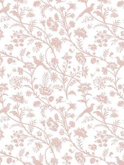 Laura Ashley Shepherds Purse Wallpaper, Dark Blush, Dark Blush