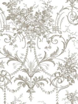 Laura Ashley Tuileries Wallpaper, Dark Dove Grey