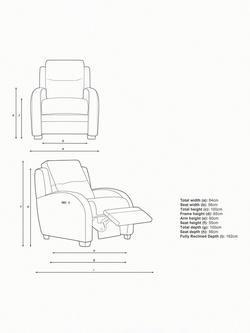 Parker Knoll Charleston II Power Recliner Armchair - view 2, Contour Forest