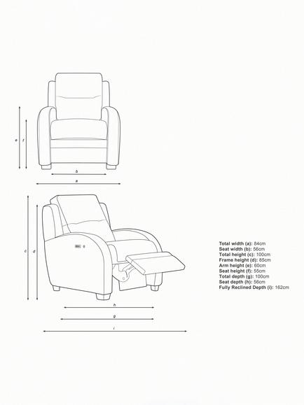 Parker Knoll Charleston II Power Recliner Armchair - view 2, Contour Forest