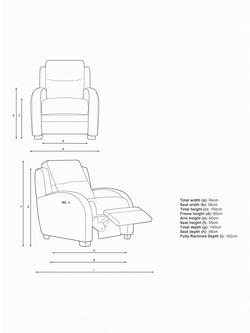 Parker Knoll Charleston II Power Recliner Armchair - view 2, Edith Easy Clean Silver