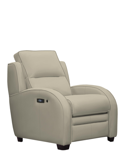 Parker Knoll Charleston II Power Recliner Leather Armchair, Madri Dove Leather