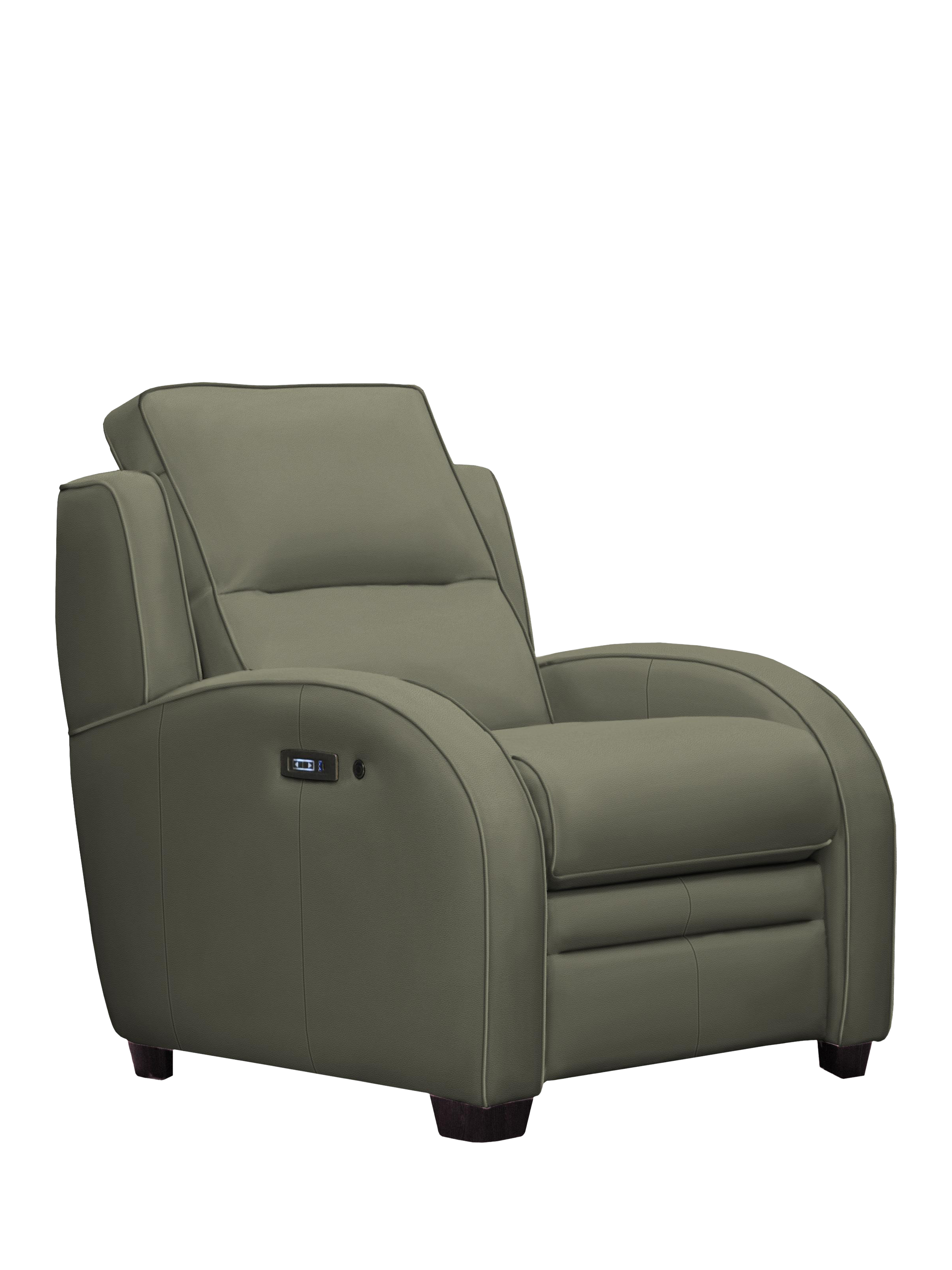 Charleston II Range, Parker Knoll Charleston II Power Recliner Leather Armchair, Madri Olive