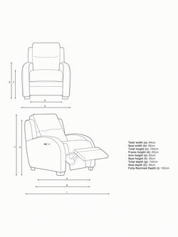 Parker Knoll Charleston II Power Recliner Leather Armchair - view 2, Madri Olive Leather