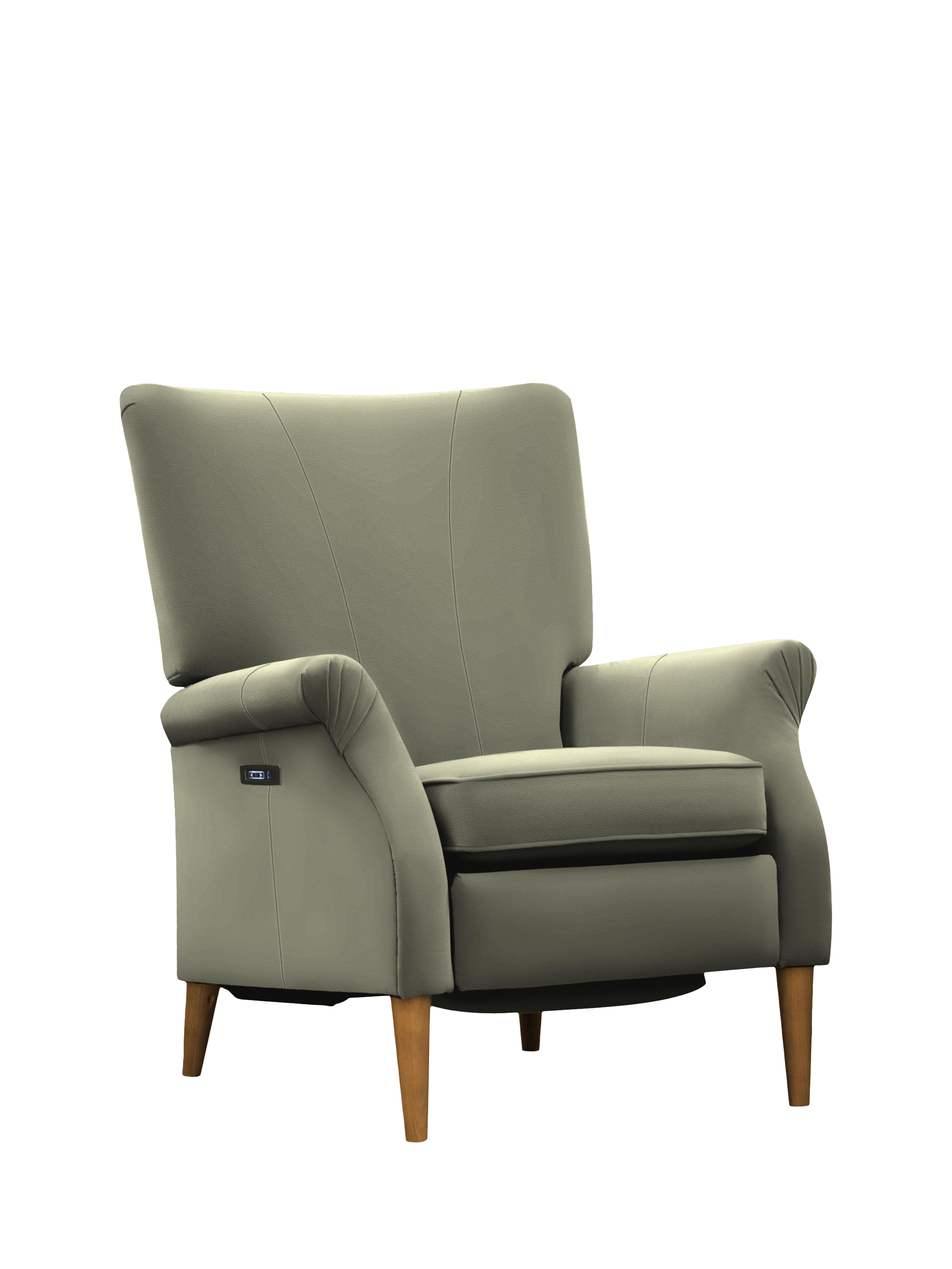 Classic Range, Parker Knoll Classic Motion Recliner High Back Leather Armchair, Madri Olive