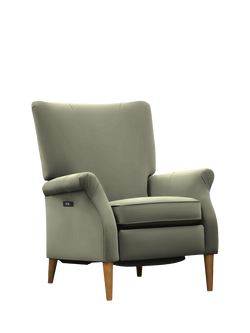 Parker Knoll Classic Motion Recliner High Back Leather Armchair, Madri Olive Leather