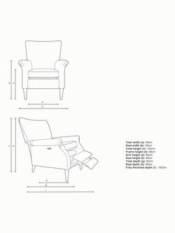 Parker Knoll Classic Motion Recliner High Back Leather Armchair - view 2, Madri Olive Leather