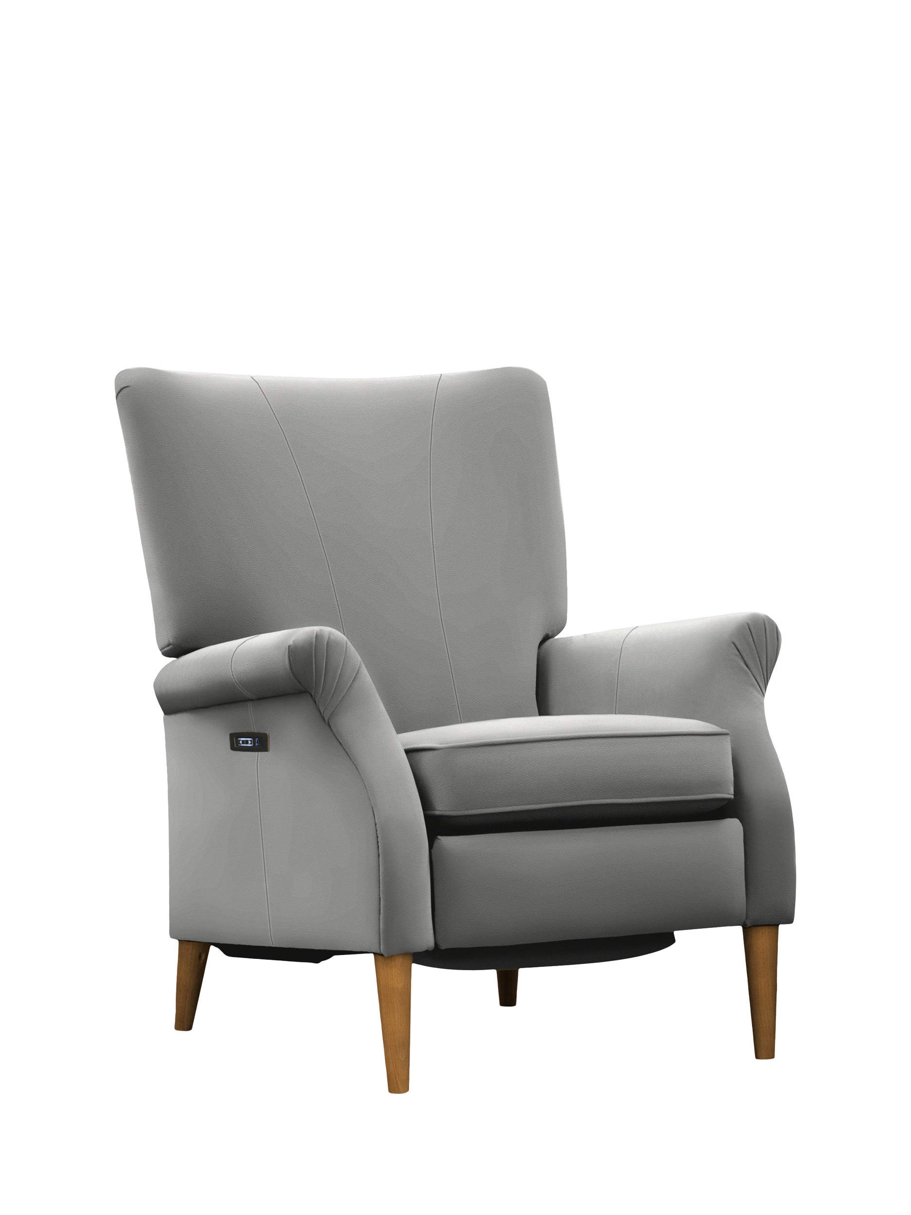 Classic Range, Parker Knoll Classic Motion Recliner High Back Leather Armchair, Madri Steel