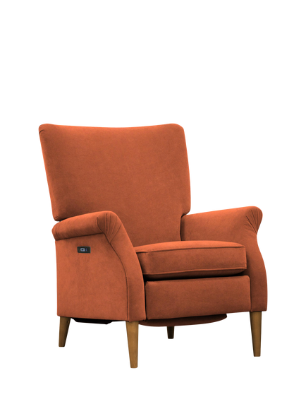 Parker Knoll Classic Motion Recliner High Back Armchair, Easy Clean Plush Rust