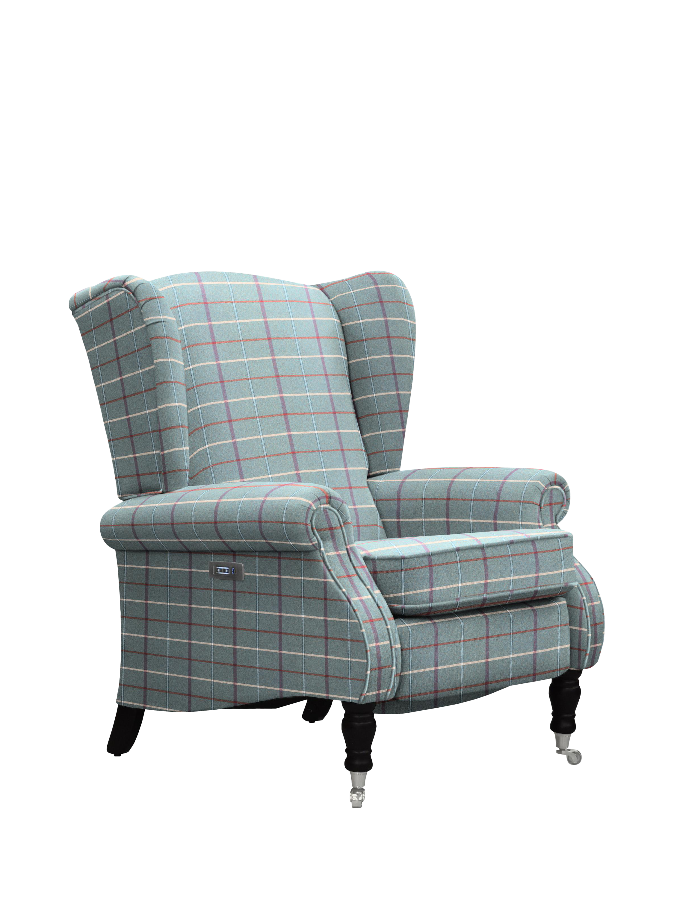 Harrington Range, Parker Knoll Harrington Power Recliner Armchair, Berwick Check Teal