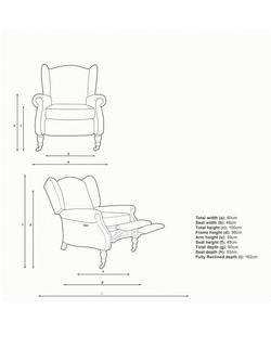 Parker Knoll Harrington Power Recliner Armchair - view 2, Berwick Check Teal
