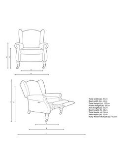 Parker Knoll Harrington Power Recliner Leather Armchair - view 2, Dallas Dark Brown