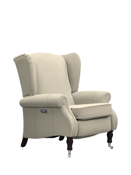 Parker Knoll Harrington Power Recliner Leather Armchair, Madri Dove