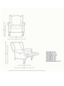 Parker Knoll Harrington Power Recliner Armchair - view 2, Contour Forest