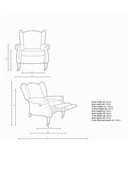 Parker Knoll Harrington Power Recliner Armchair - view 2, Berwich Check Grey
