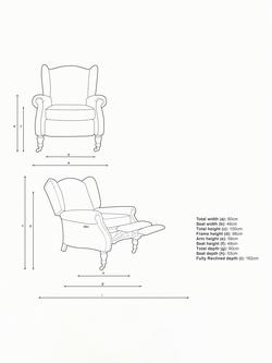Parker Knoll Harrington Power Recliner Armchair - view 2, Contour Sunset