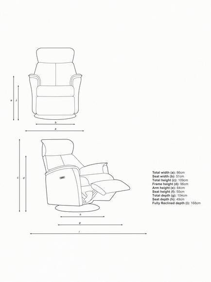 Parker Knoll Juni Swivel Recliner Chair - view 2, Country Deep Blue