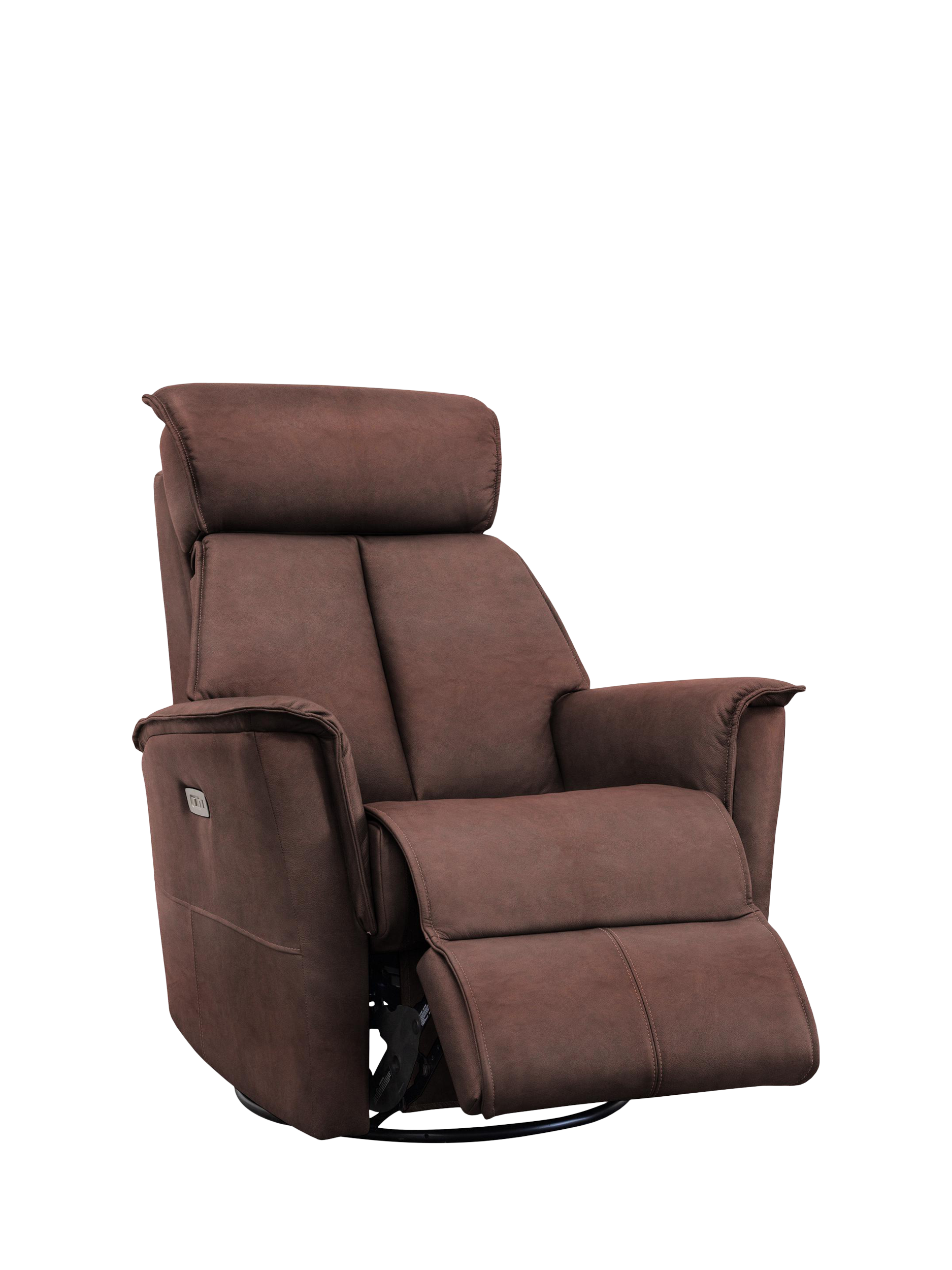 Juni Range, Parker Knoll Juni Leather Swivel Recliner Chair, Dallas Dark Brown