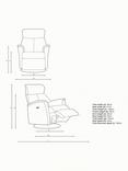 Parker Knoll Juni Swivel Recliner Chair, Edith Ec Silver