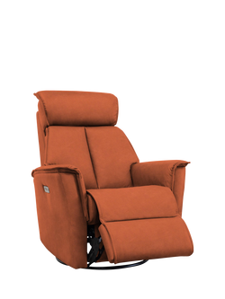 Parker Knoll Juni Swivel Recliner Chair, Plush Rust