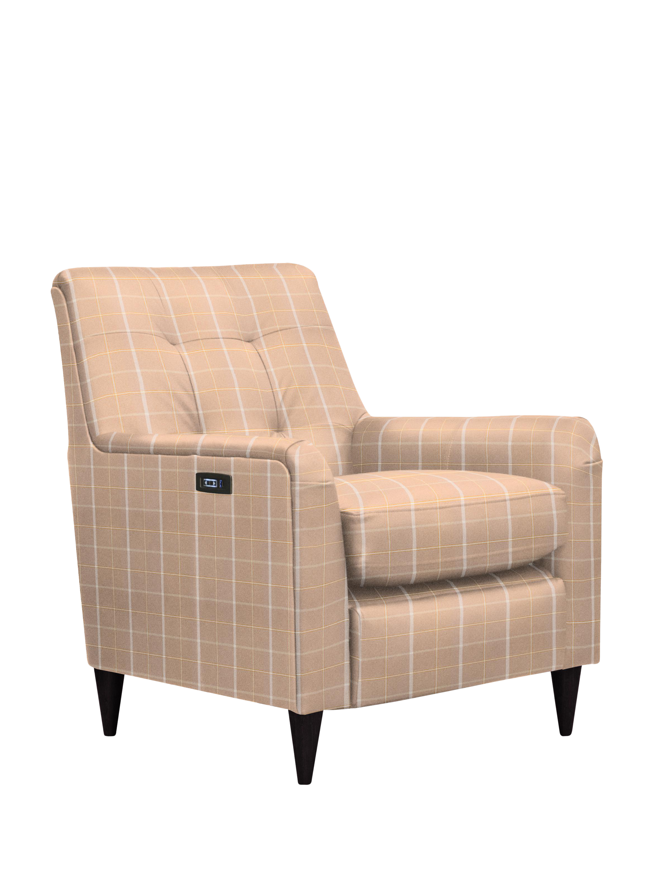 Mid-Century Range, Parker Knoll Mid-Century Power Recliner Armchair, Berwick Check Natural