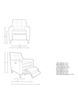 Parker Knoll Mid-Century Motion Armchair, Dark Leg - view 2, Contour Sunset